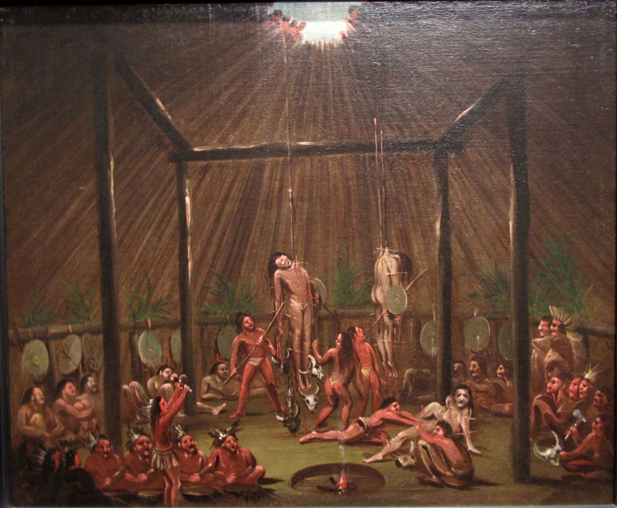 Skærescenen, Mandan-O-kee-pa-ceremoni af George Catlin