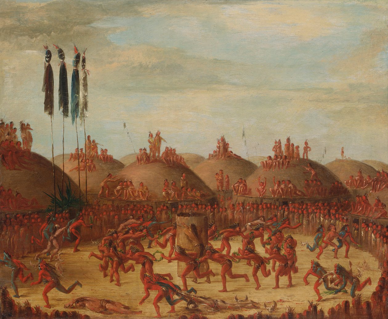 The Last Race, Mandan O-kee-pa-ceremoni, 1832. af George Catlin