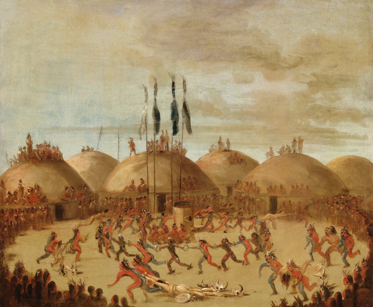 Det sidste løb, O-Kee-pa-ceremoni af George Catlin