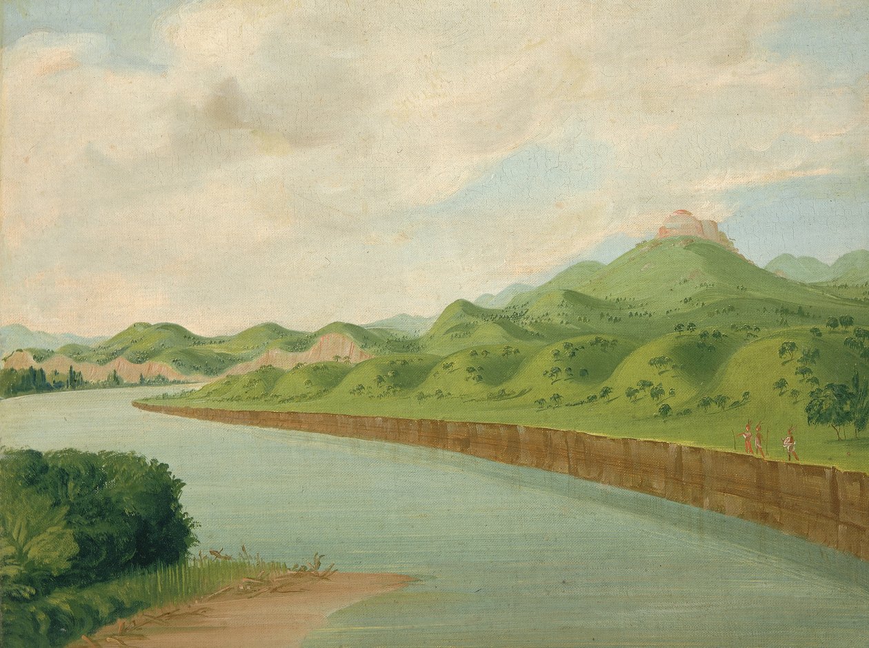 Tårnet, 1100 miles over St. Louis, 1832. af George Catlin