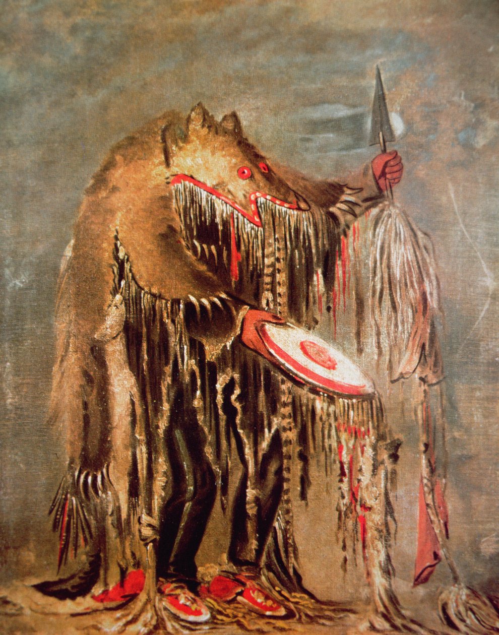 The White Buffalo, ca. 1840 (olie på lærred) af George Catlin