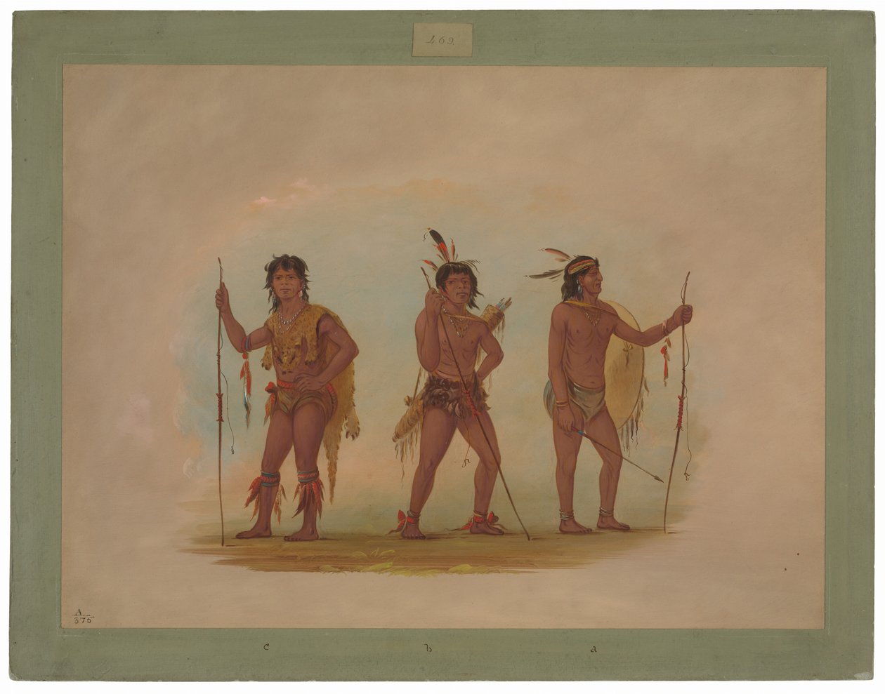 Tre Chaymas-mænd af George Catlin