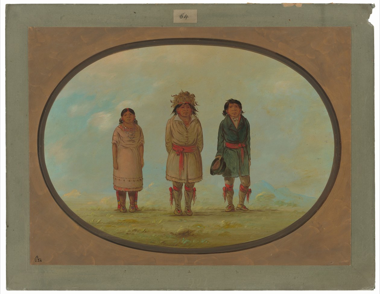 Three Creek Indians af George Catlin