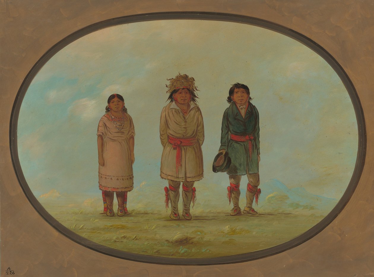 Three Creek Indians, 18611869. af George Catlin