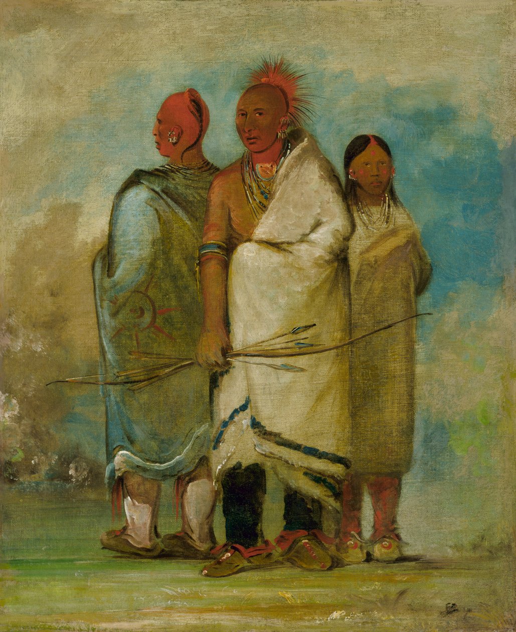 Tre ræveindianere, 1837-1839. af George Catlin