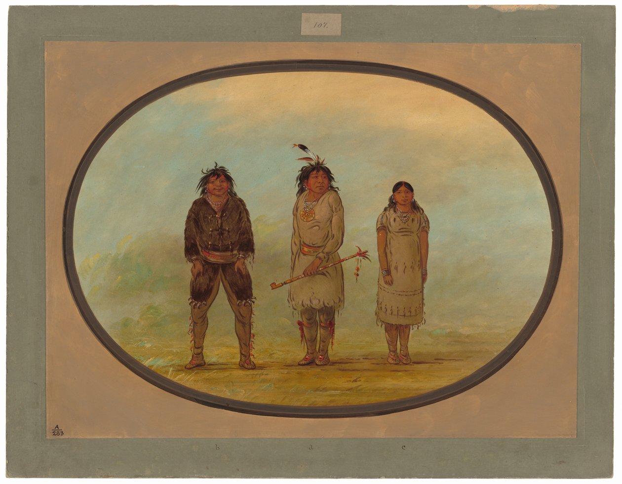 Tre selige indianere af George Catlin
