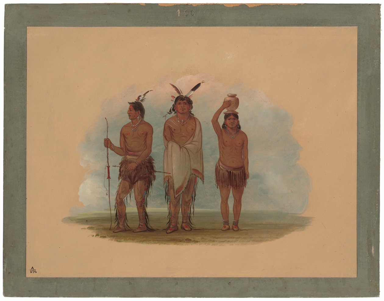 Tre Walla Walla-indianere af George Catlin