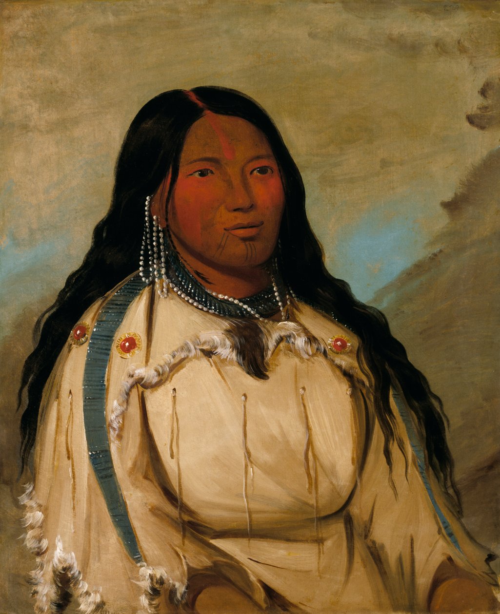 Tow-ée-ka-wet, en Cree Woman, 1832. af George Catlin