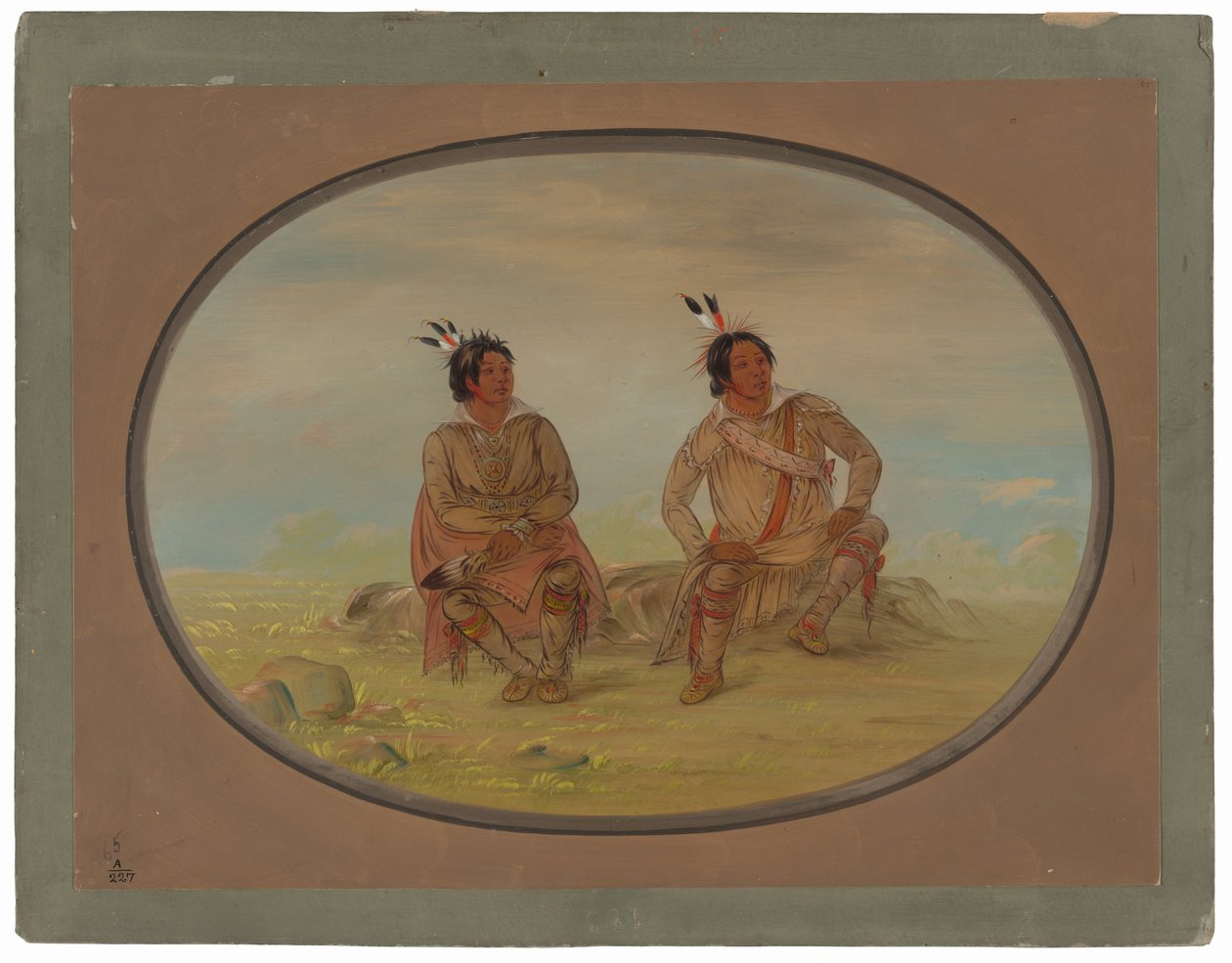 To Choctaw-indianere af George Catlin