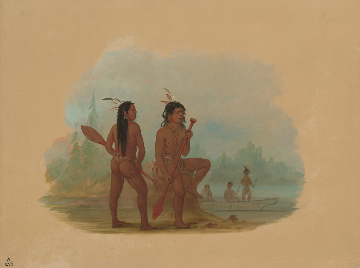 To unge Hyda-mænd, 18551869. af George Catlin