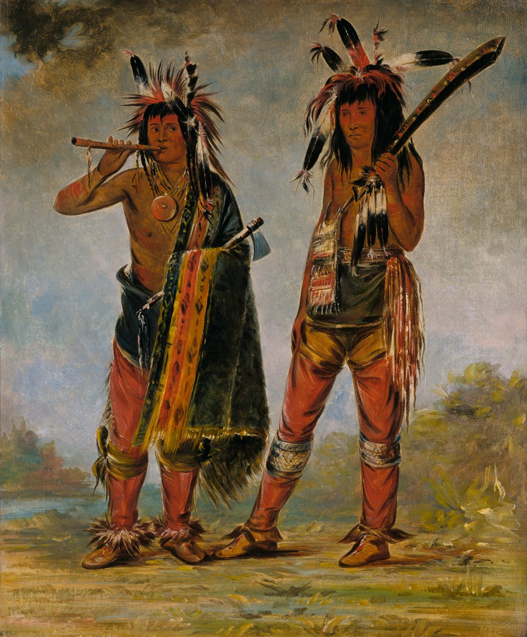 To unge mænd, 1835 eller 1836. af George Catlin