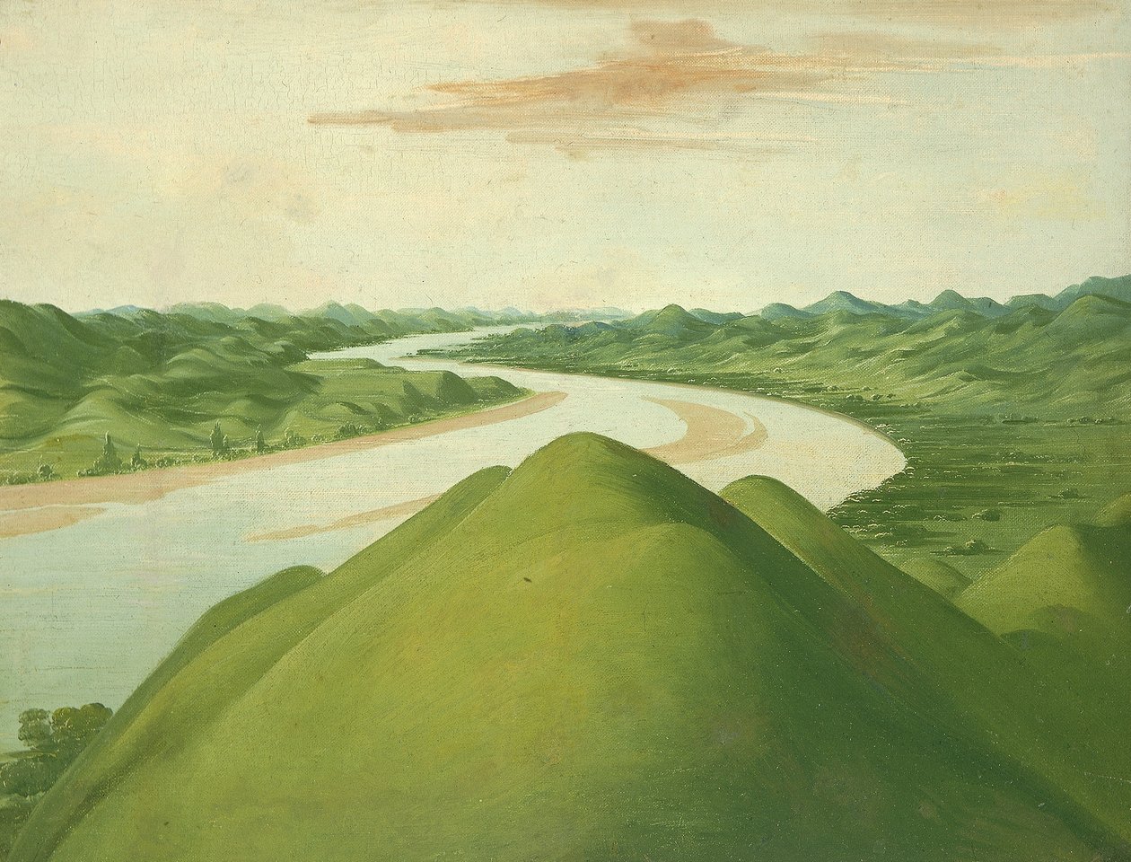 Udsigt i "Cross Timbers", Texas af George Catlin
