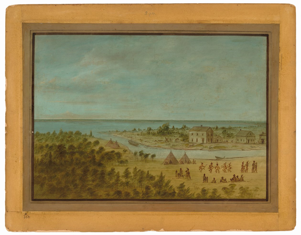 Udsigt over Chicago i 1837 af George Catlin