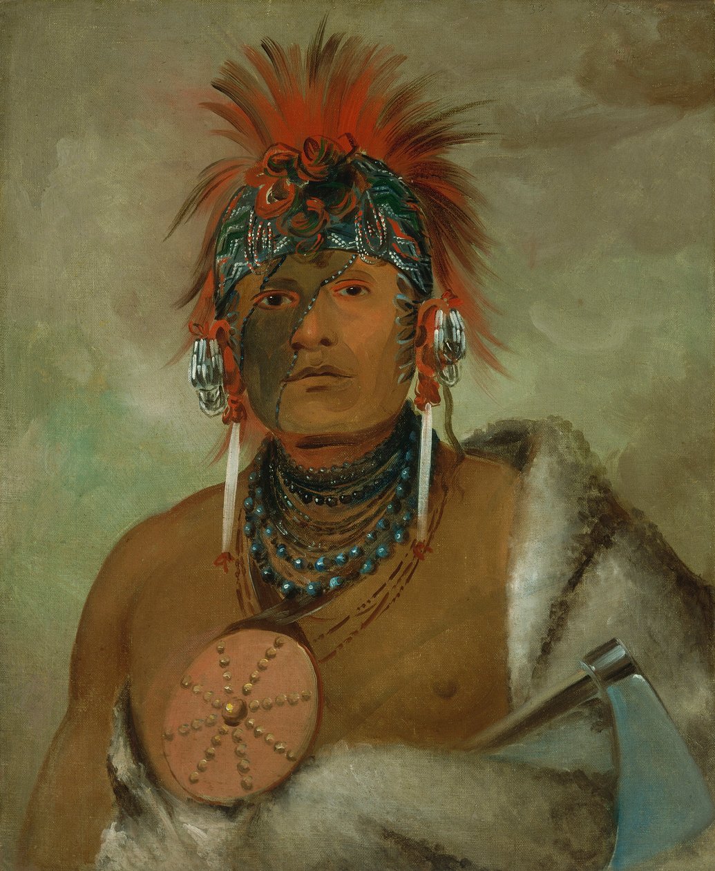 Wá-hón-ga-shee, ingen tåbe, en stor fupmager af George Catlin