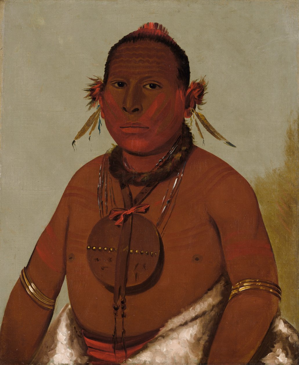 Wa-sáw-me-saw, Roaring Thunder, Youngest Son of Black Hawk, 1832. af George Catlin
