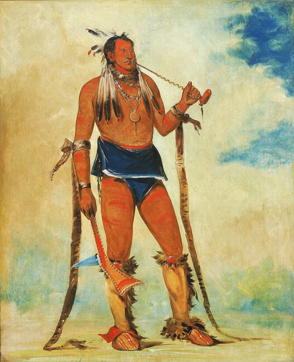 Wah-chee-háhs-ka, manden, der sætter alle uden for døren af George Catlin