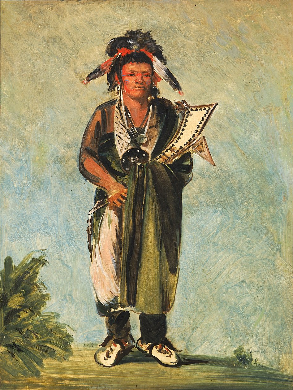 Wah-kón-ze-kaw, Slangen, 1828. af George Catlin