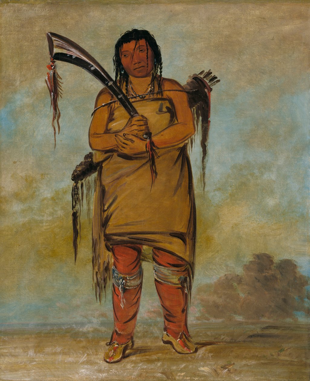 Wáh-chees, en modig, 1835 eller 1836. af George Catlin