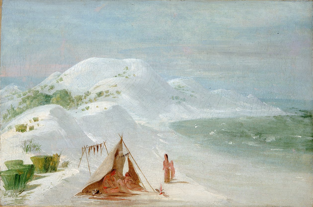 White Sand Bluffs, på Santa Rosa Island, nær Pensacola af George Catlin
