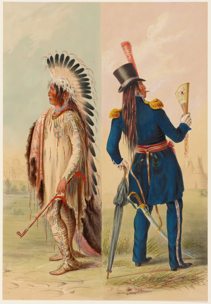 Wi-Jun-Jon, en assiniboin-høvding af George Catlin