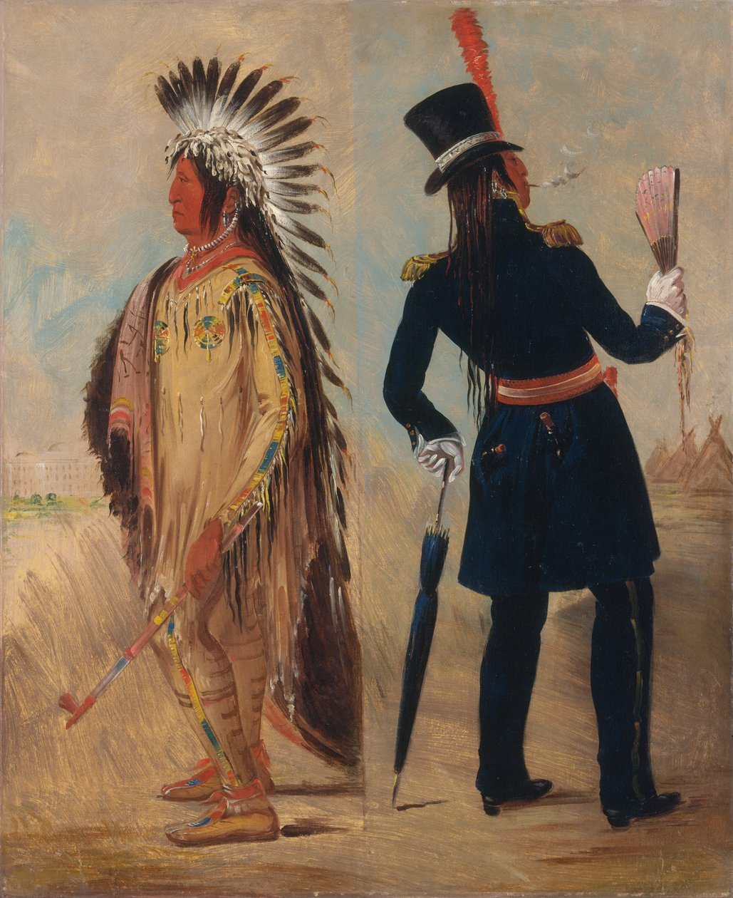 Wi-jún-jon, duens æggehoved (lyset) På vej til og fra Washington af George Catlin