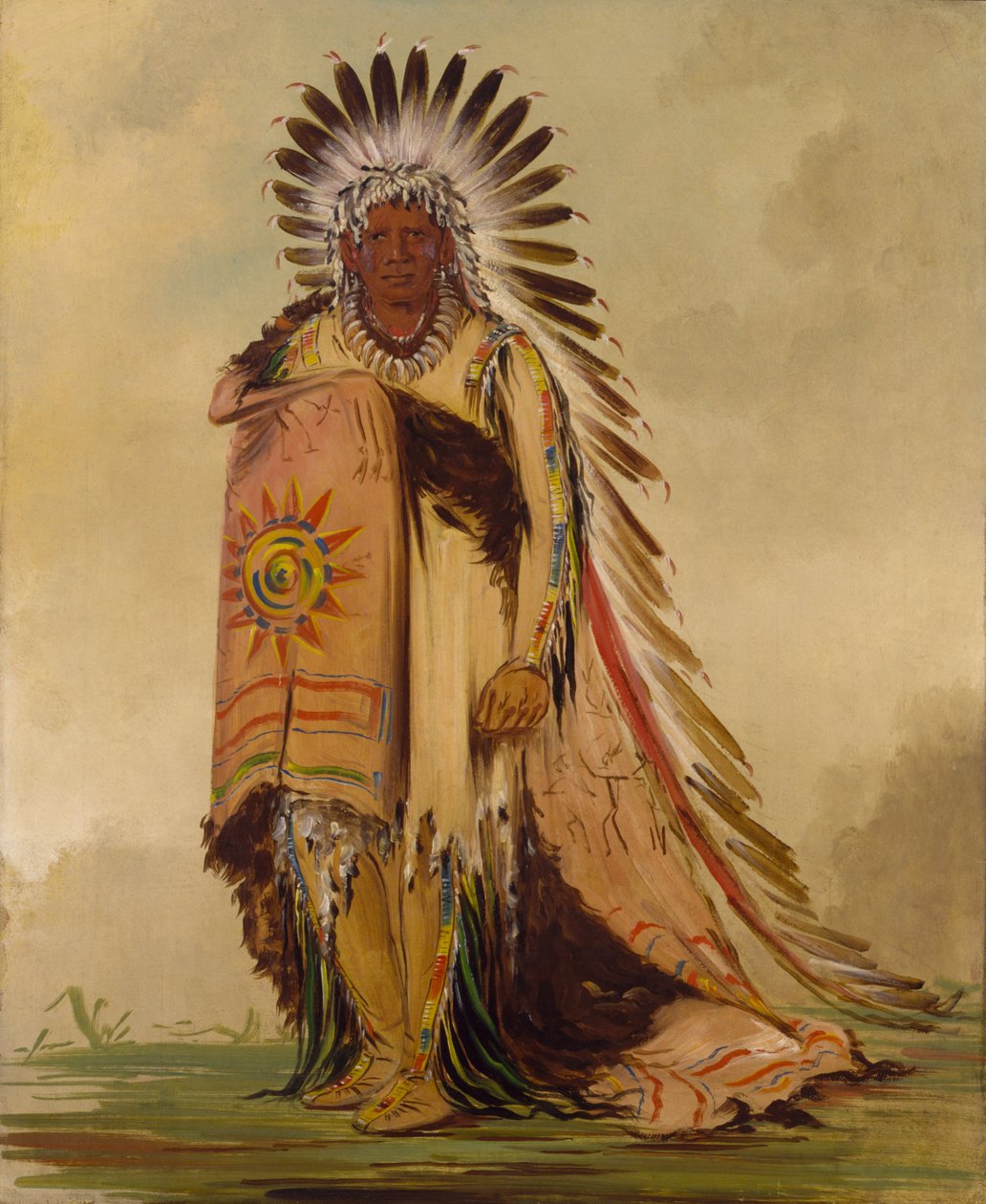 Wán-ee-ton, stammens høvding af George Catlin