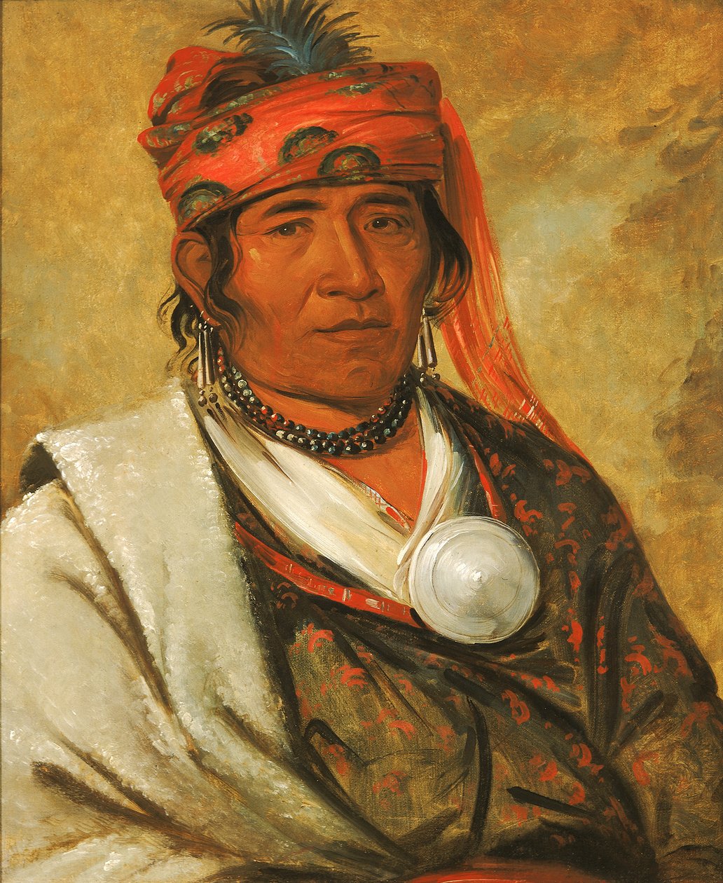 Ye-hów-lo-gee, The Cloud, a Chief, 1838. af George Catlin