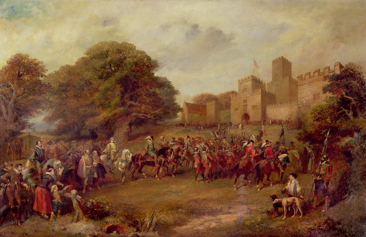 Besøg af King James I til Hoghton Tower i 1617 af George Cattermole