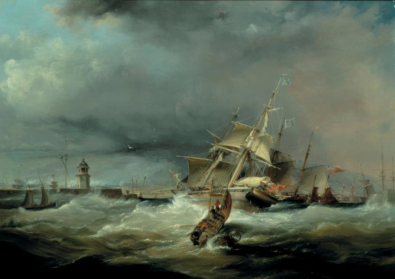 En amerikansk pakke, der kører til Swansea Harbor af George Chambers