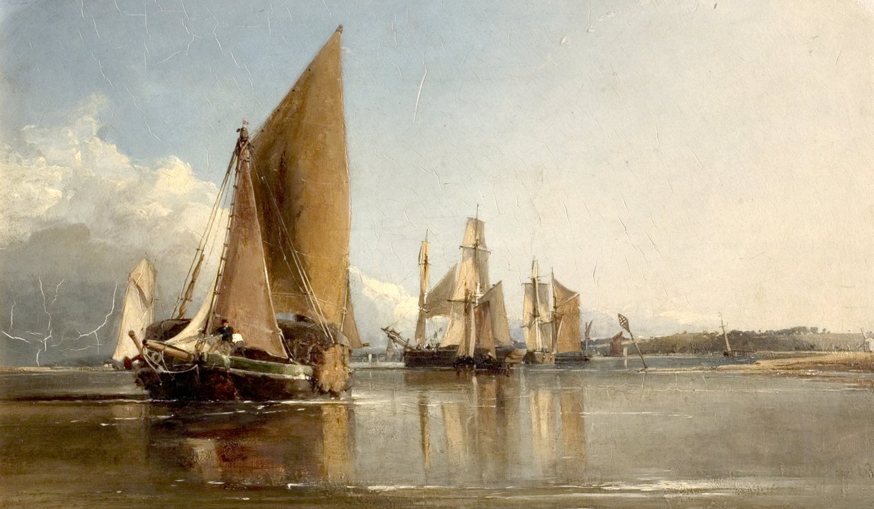 Både på vej ind i Medway af George Chambers