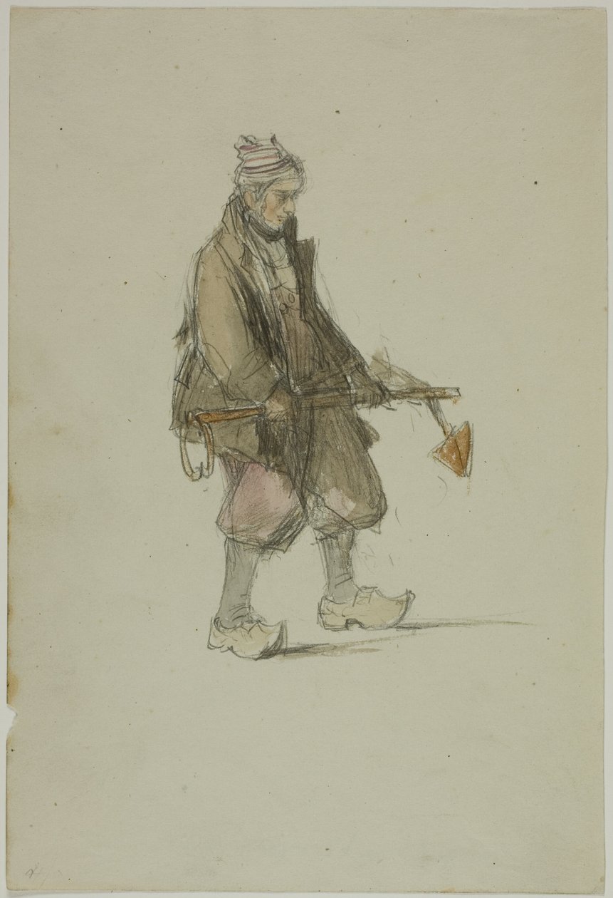 Hollandsk sømand, der bærer et anker af George Chambers