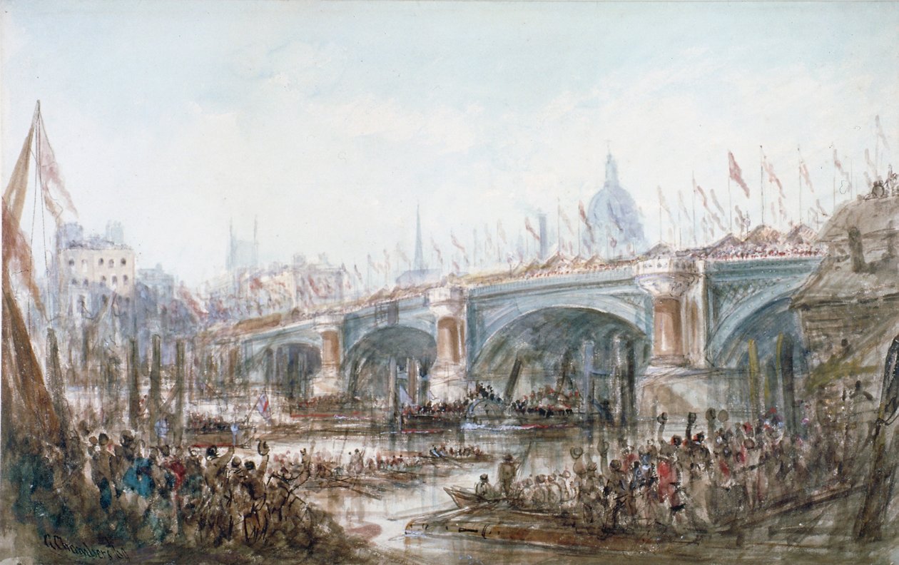 Åbning af Blackfriars Bridge, London, 1869 af George Chambers