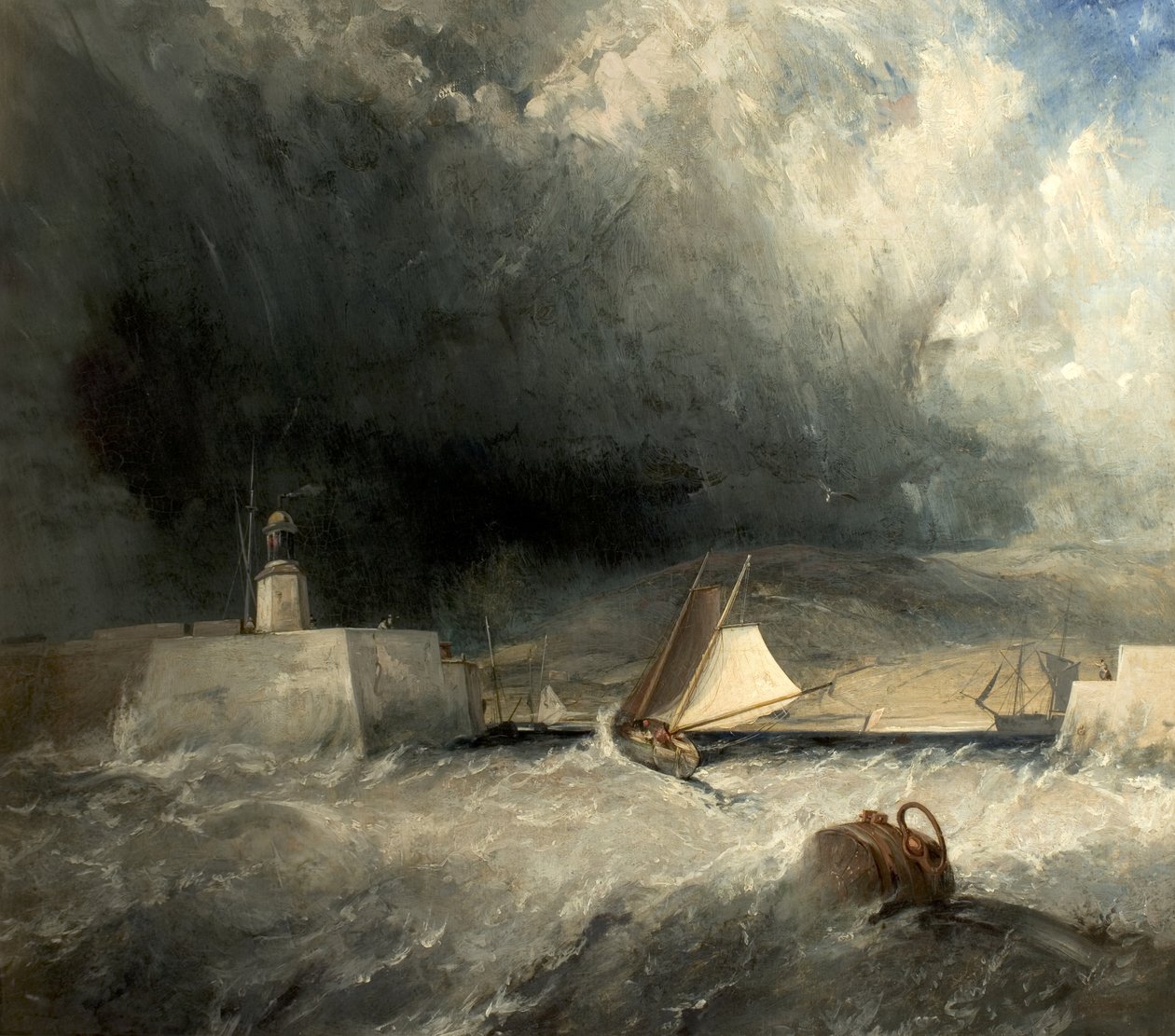 Whitby Harbour, North Yorkshire, 1836 af George Chambers