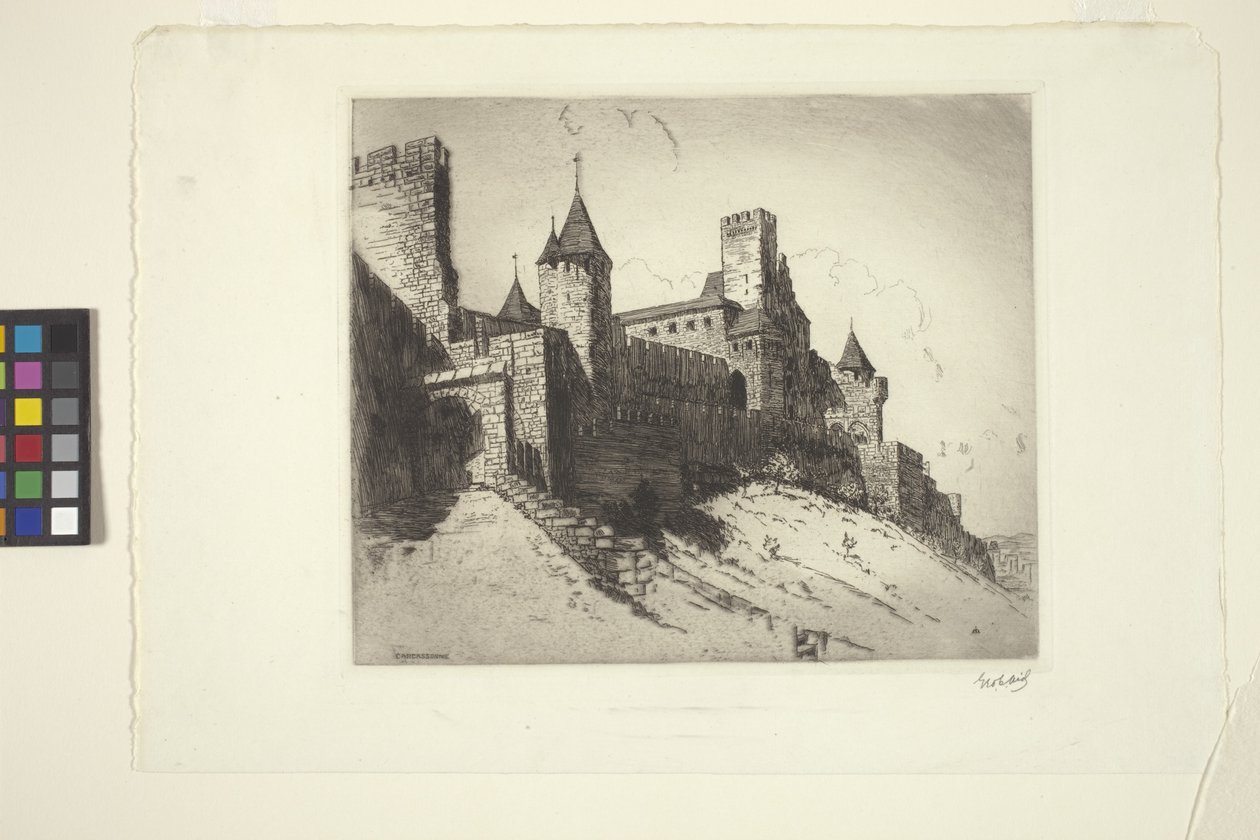 Carcassonne (blæk) af George Charles Aid
