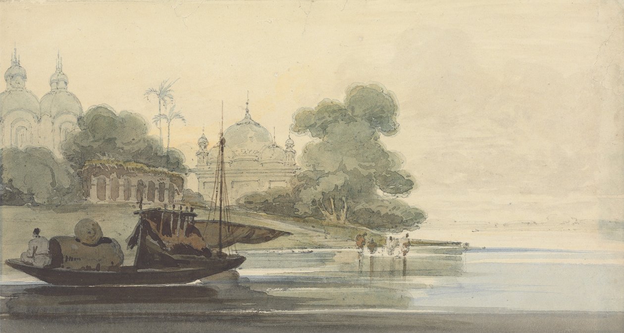 En flod på Ceylon af George Chinnery