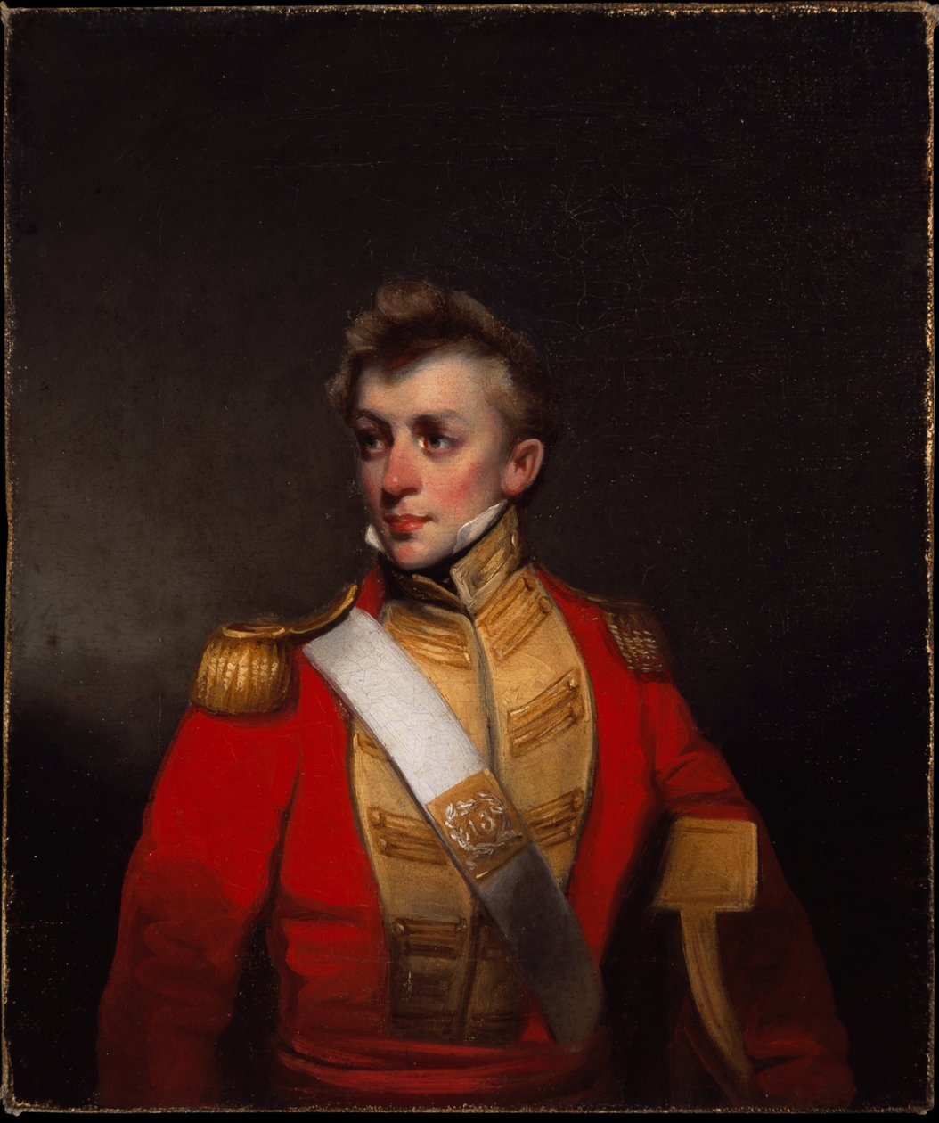 En uidentificeret officer fra 13th Bombay Native Infantry, 1824 ca. af George Chinnery