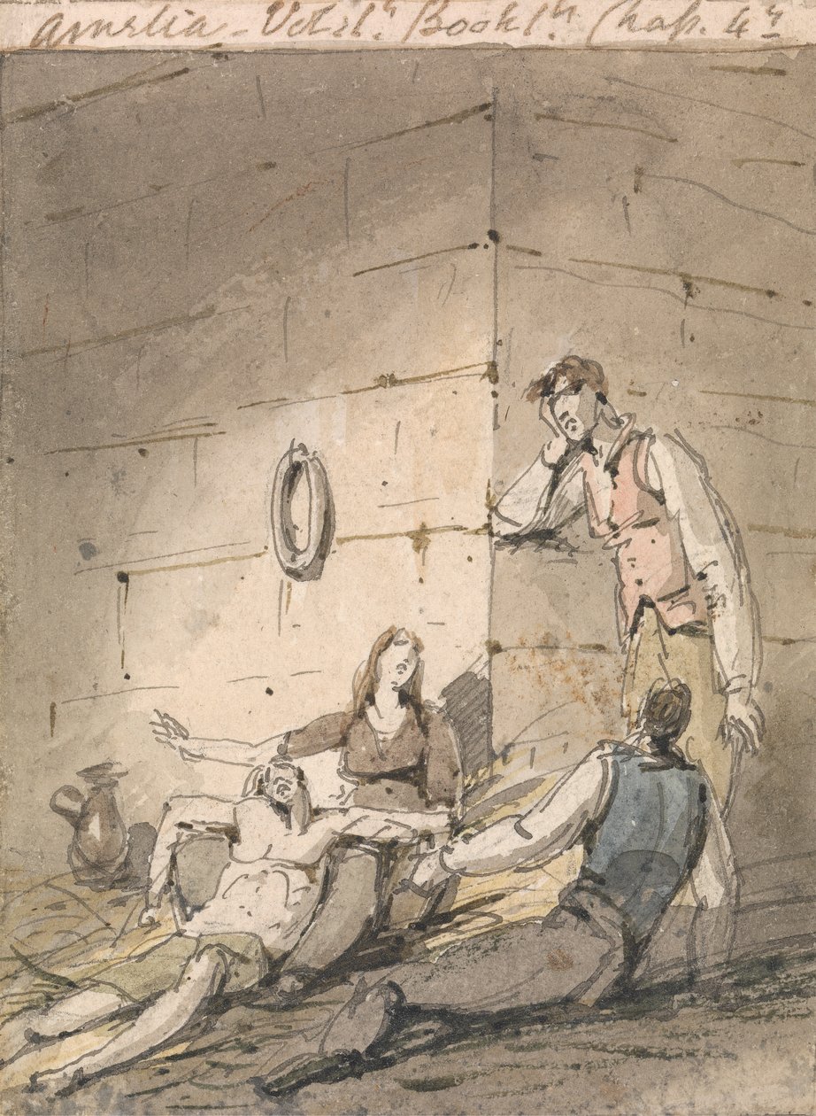 Illustration til Fieldings Amelia af George Chinnery