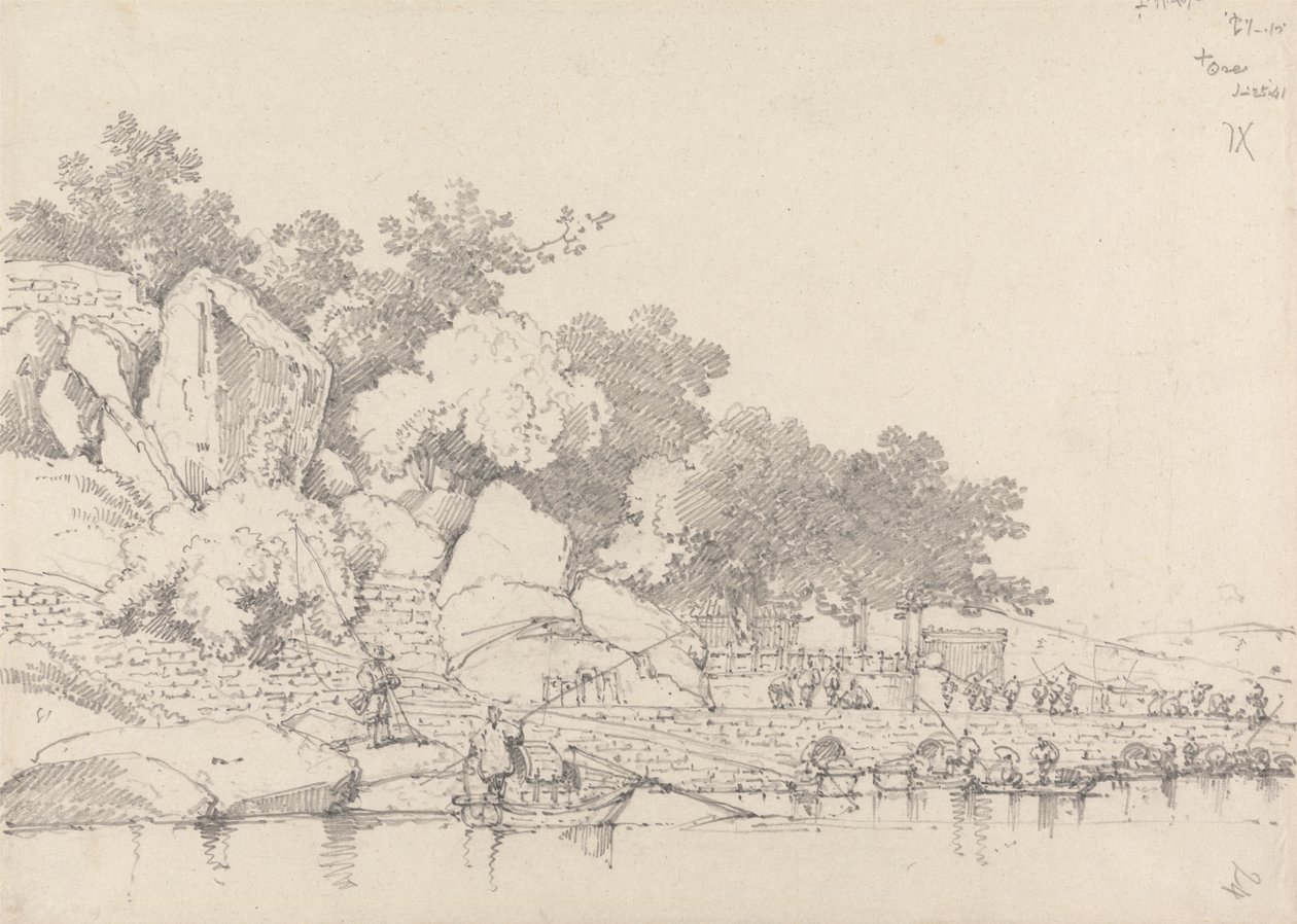 Lap House, Inner Harbour, Macau af George Chinnery
