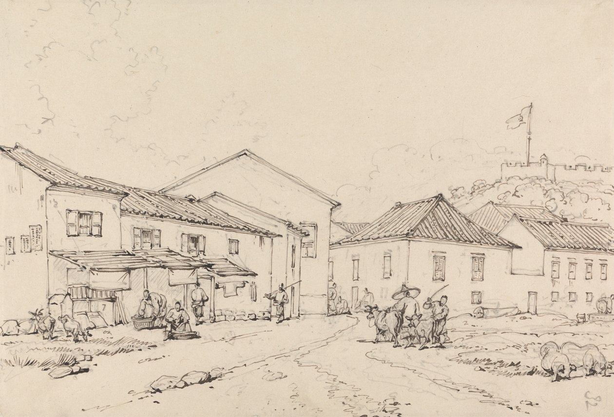 Monte Fort, Macao af George Chinnery