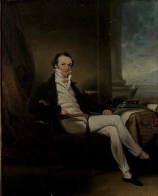Portræt af en gentleman (olie på lærred) af George Chinnery