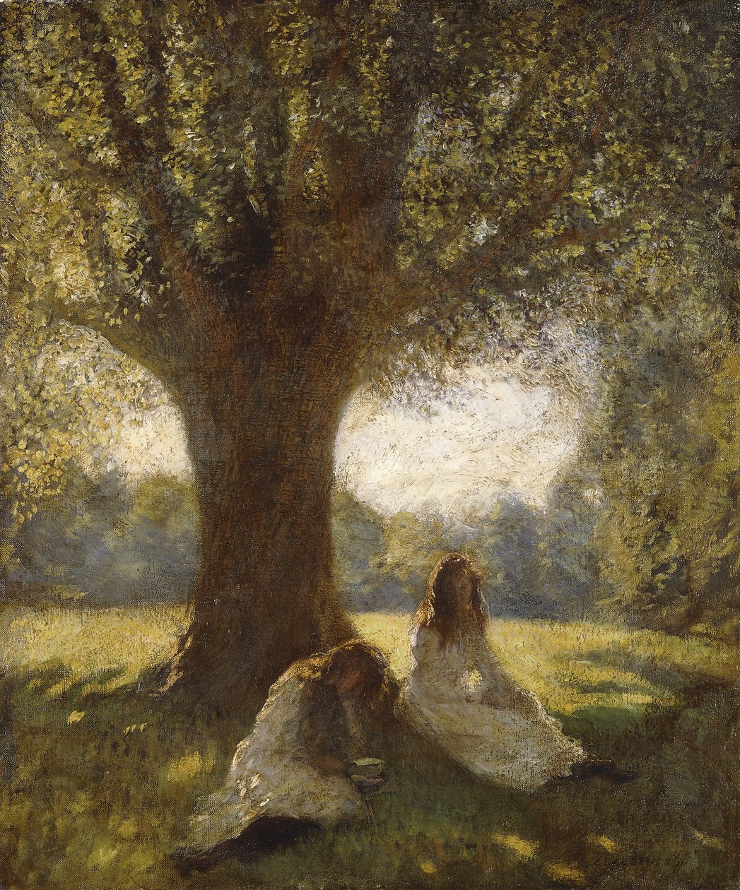 A Shady Spot, ca. 1920 (olie på lærred) af George Clausen