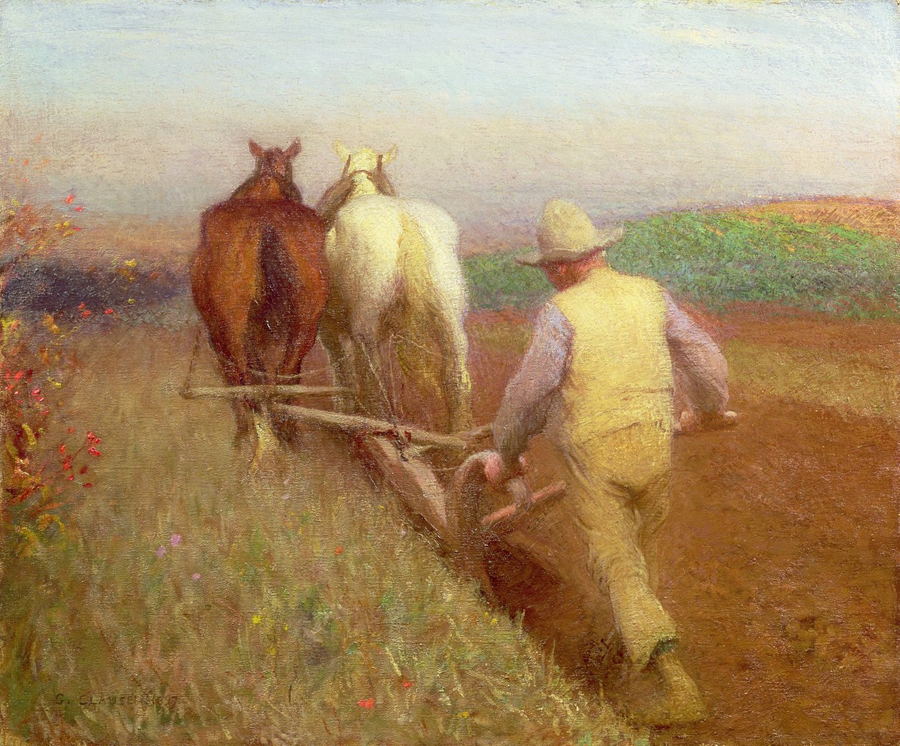 En efterårsmorgen, 1897 af George Clausen