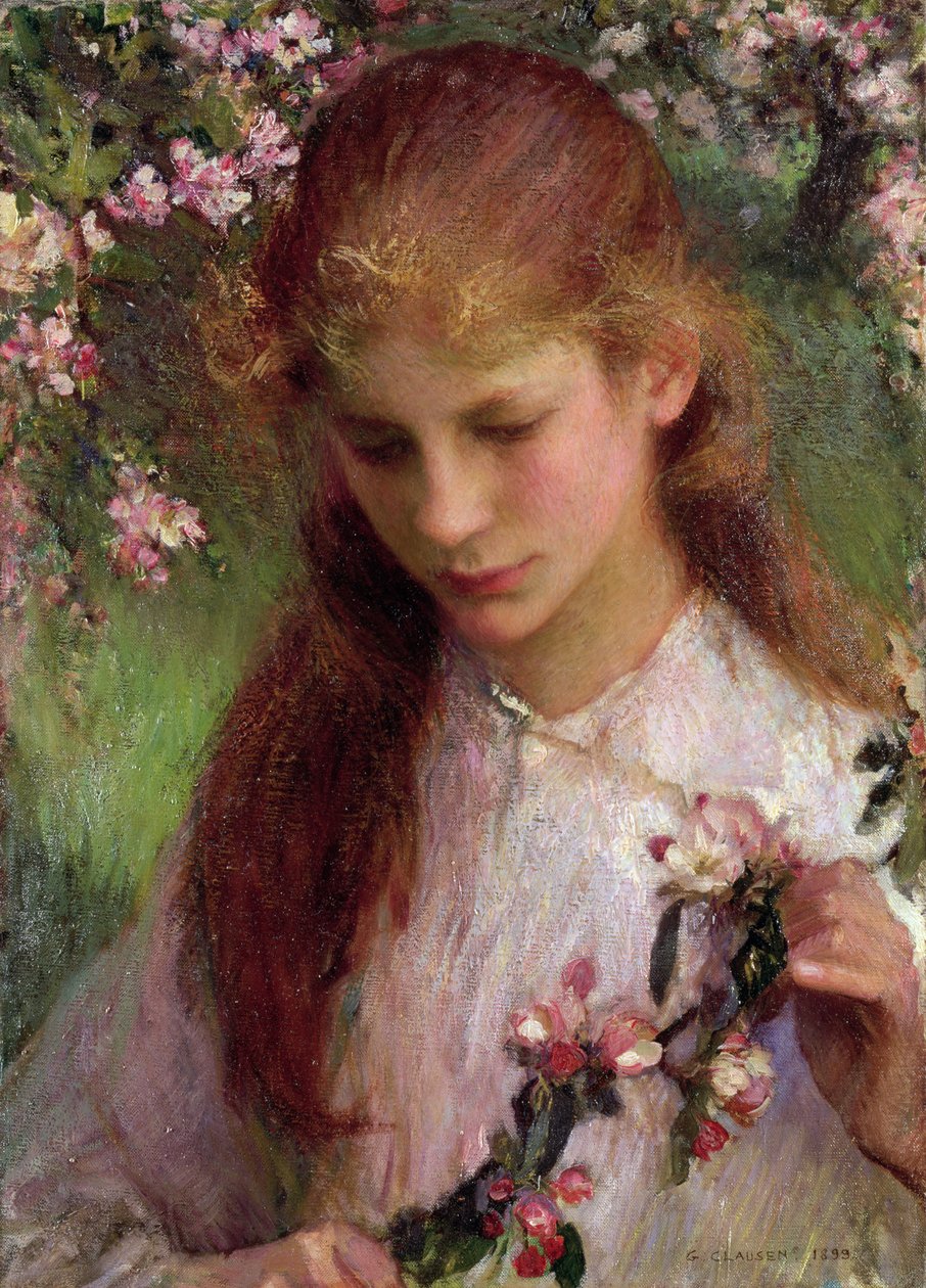 Æbleblomst, 1899 af George Clausen