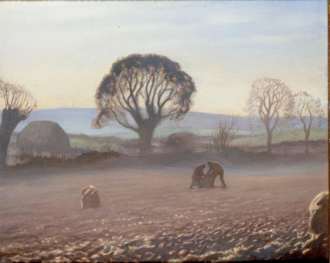 Efterårsmorgen – Kartoffelhøst af George Clausen