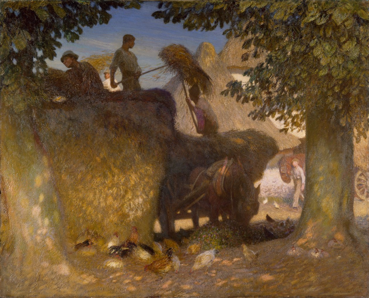 Building the Rick, 1907 af George Clausen