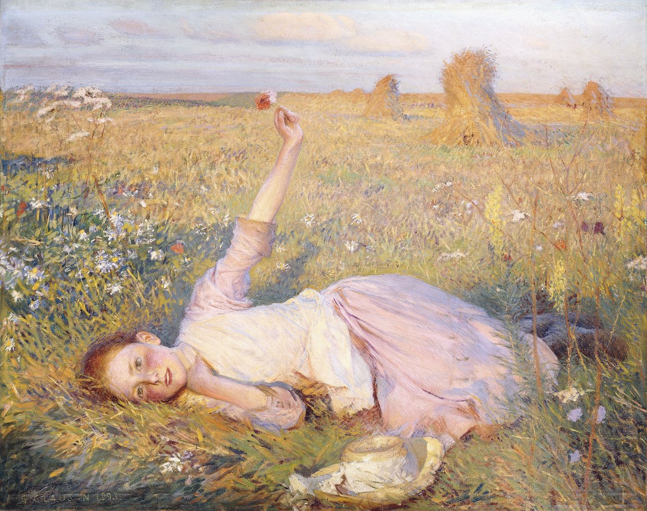 Aftensang af George Clausen