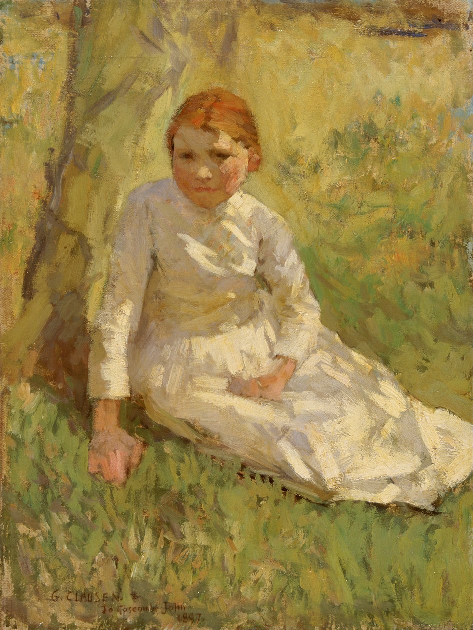 Pige på en mark, 1897. af George Clausen
