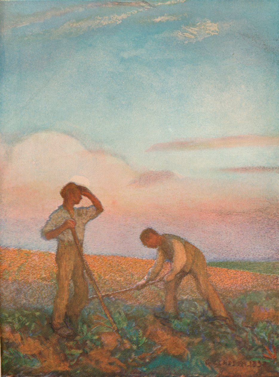 Hoeing, c1872-1911, 1911 af George Clausen