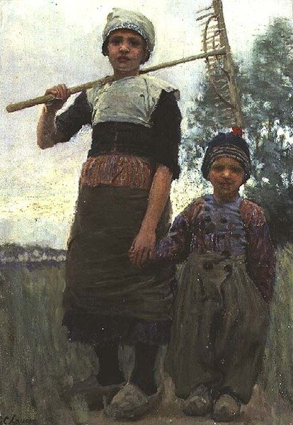 Little Haymakers, North Holland af George Clausen