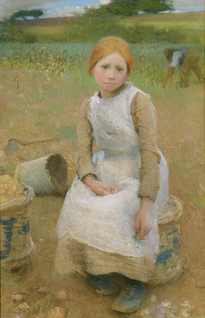 Lille Rose, 1889 af George Clausen